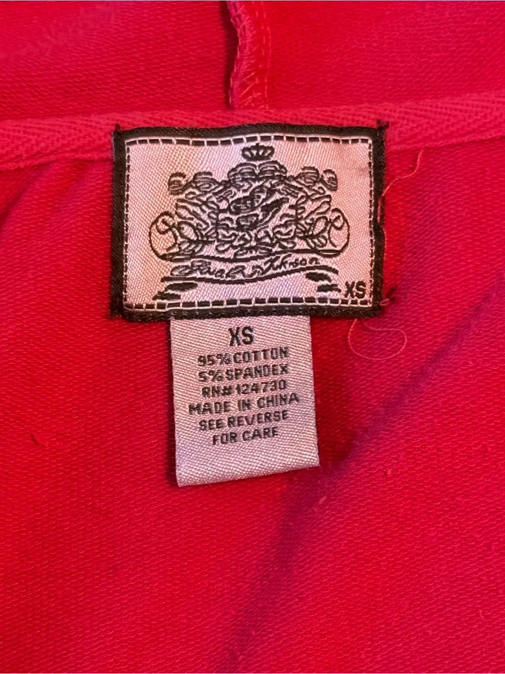Juicy Couture Red Hoodie and Drawstring Track Pants Set
